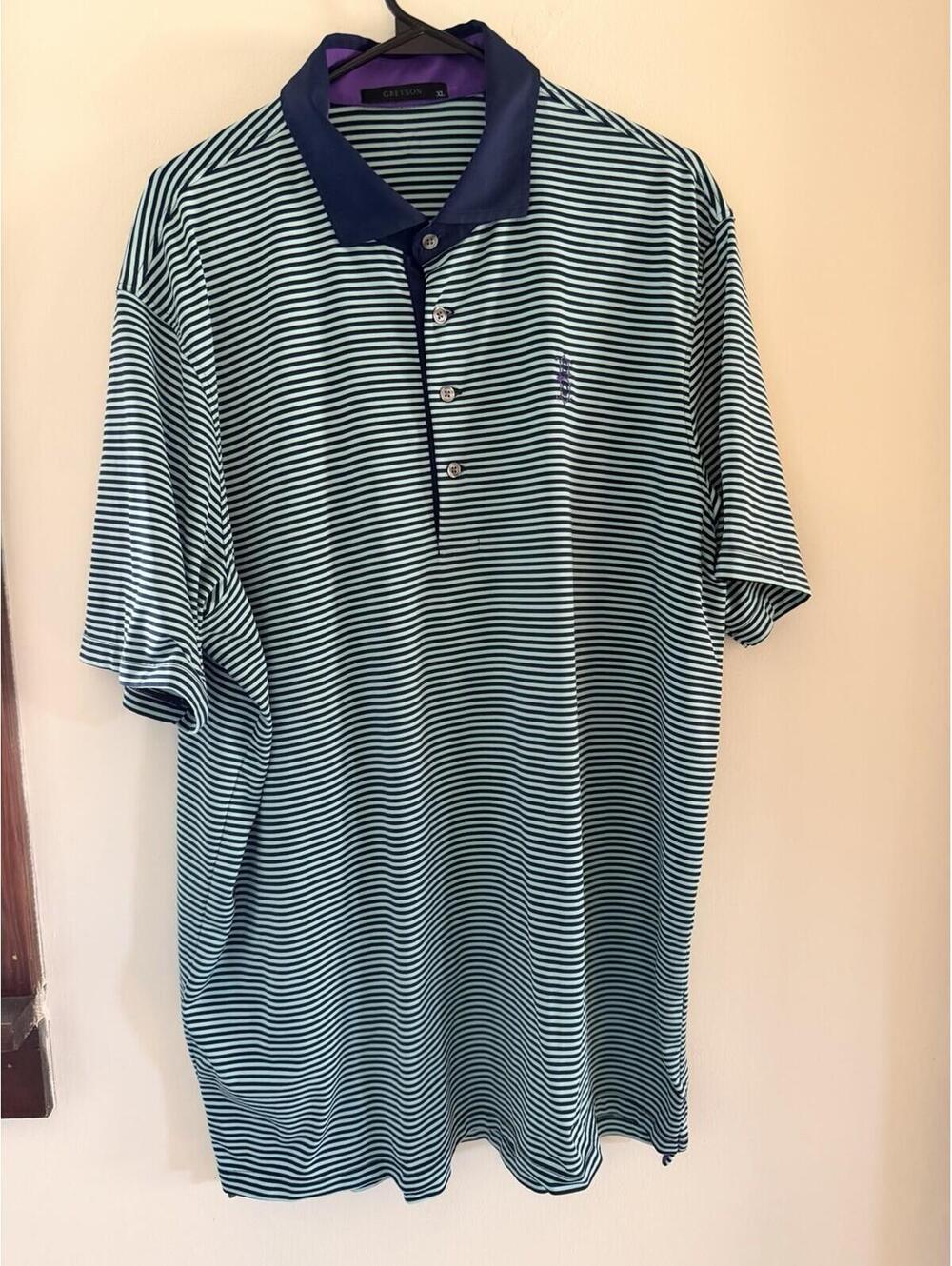 XL - Men - Greyson Striped Polo Shirt